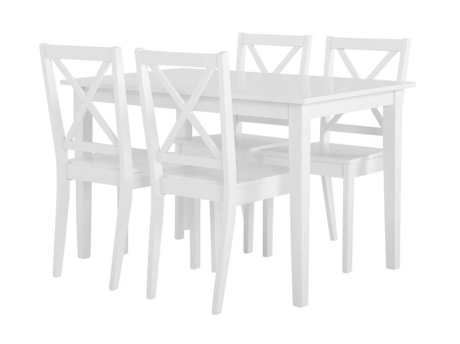 BARRINGTON Bord 120 + 4 Stolar Vit i gruppen M�bler / Bord hos Ask�s Testmilj� 1 (100-34-66426)